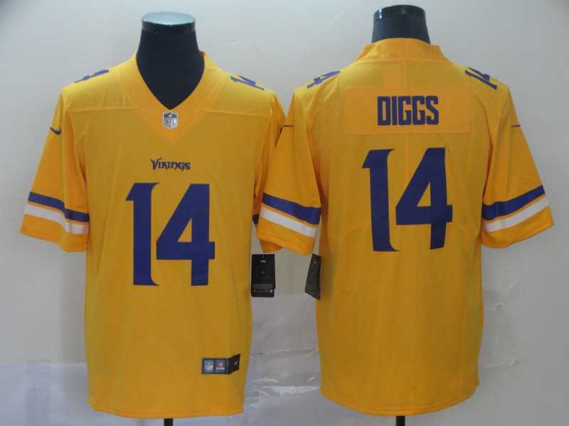 Nike Vikings 14 Stefon Diggs Gold Inverted Legend Limited Jersey,We sell and wholesale Nike Vikings 14 Stefon Diggs Gold Inverted Legend Limited Jersey on line form chian!